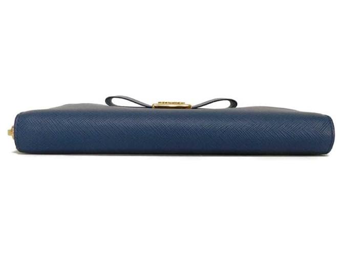 Prada Saffiano Long Wallet Blau - Ansicht 21