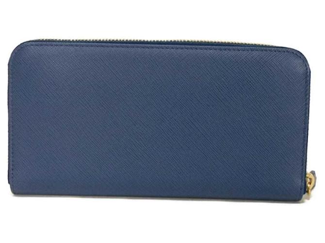 Prada Saffiano Long Wallet Blau - Ansicht 3