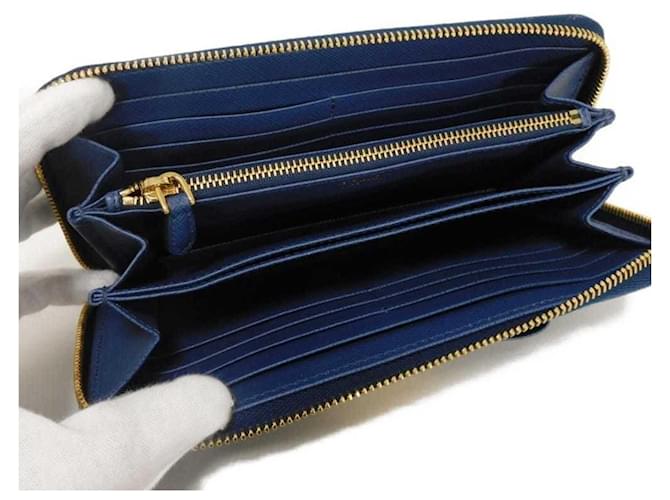 Prada Saffiano Long Wallet Blau - Ansicht 5