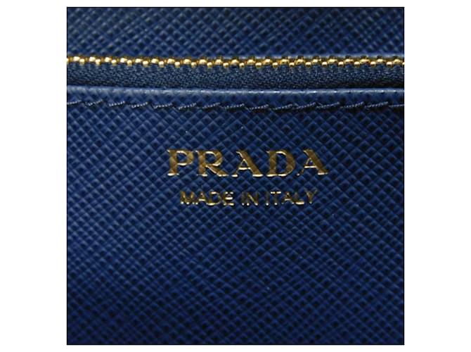 Prada Saffiano Long Wallet Blau - Ansicht 6