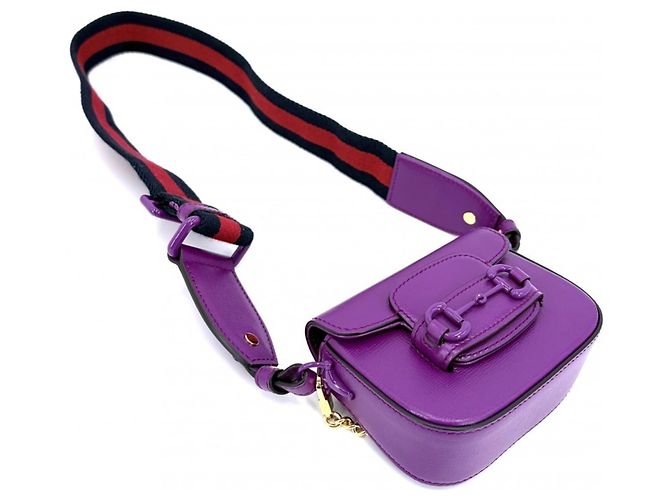Borsa Mini Horsebit 1955 da donna Gucci Porpora - vista 3