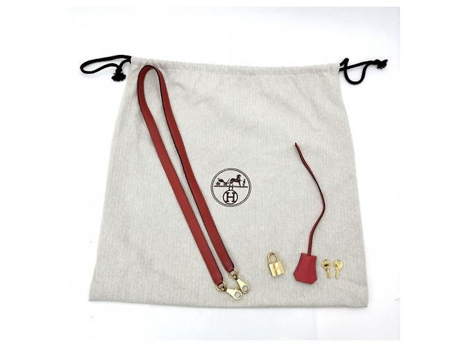 Hermès Borsa Hermes Kelly 28 Orange Red Rosso - vista 10