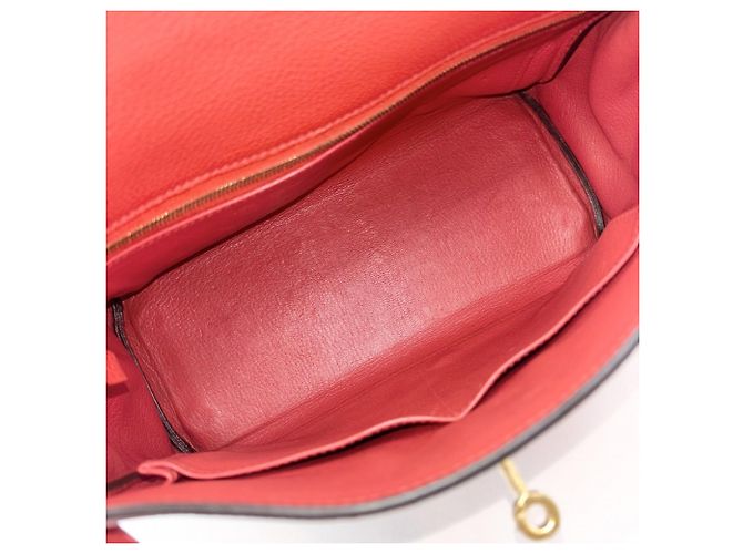 Hermès Borsa Hermes Kelly 28 Orange Red Rosso - vista 4