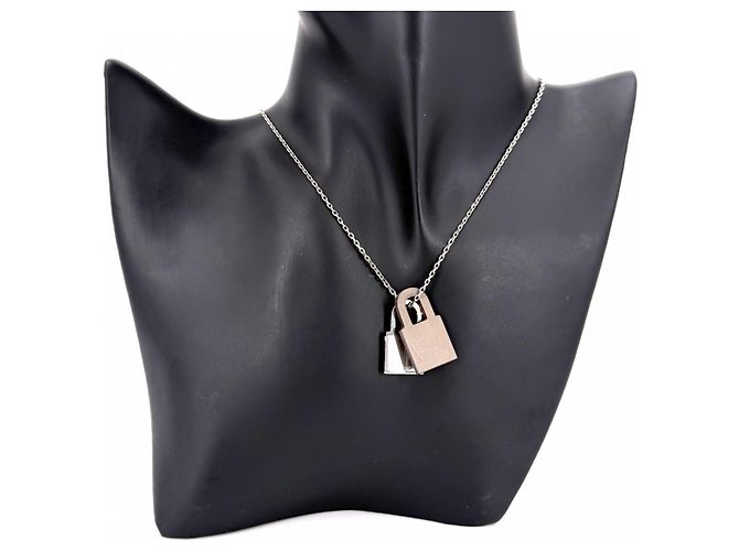 Hermès Collana Hermes O'Kelly PM da donna Marrone Argento - vista 3