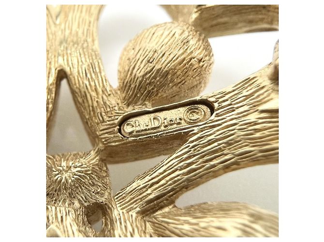 Spilla Trifoglio in Oro e Strass Christian Dior D'oro - vista 4