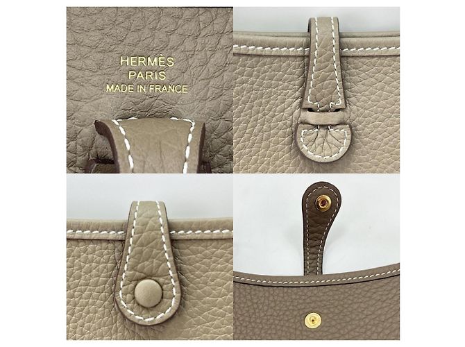Hermès Borsa a tracolla Hermes Evelyne TPM Beige - vista 5