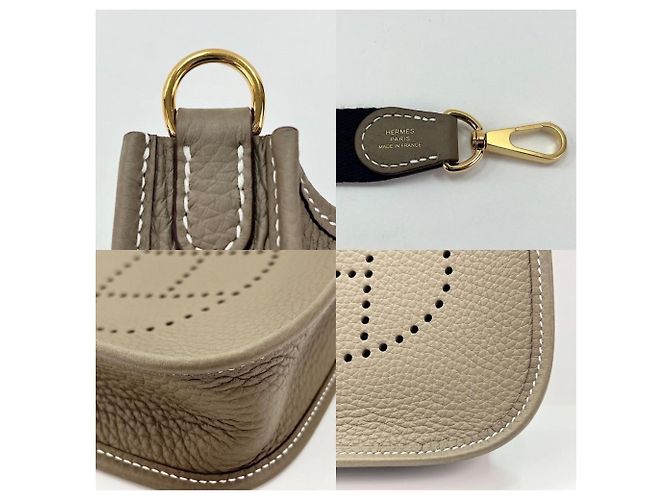Hermès Borsa a tracolla Hermes Evelyne TPM Beige - vista 6