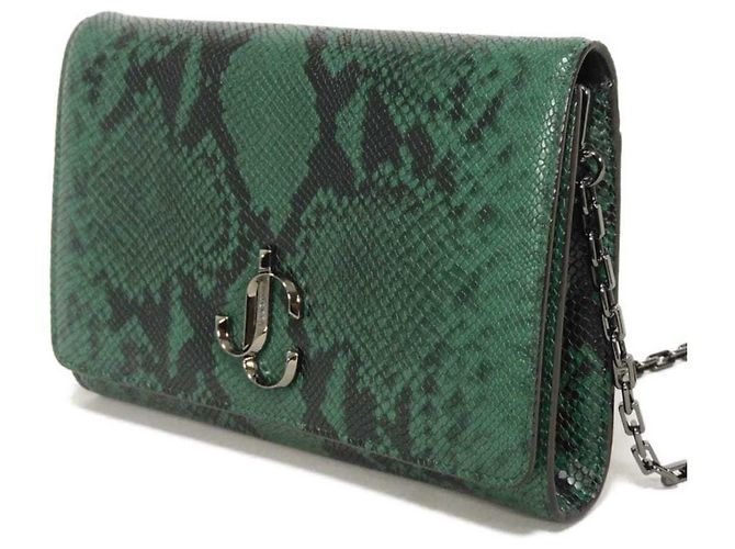 Clutch con catena Varenne Jimmy Choo Verde - vista 2