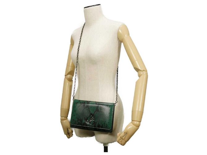 Clutch con catena Varenne Jimmy Choo Verde - vista 4