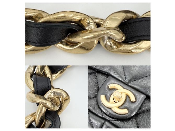 Borsa a tracolla matelassé da donna Chanel Nero - vista 7