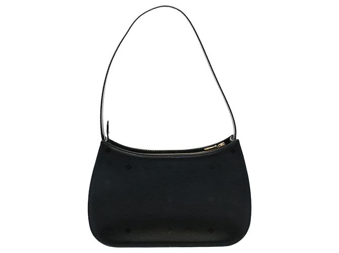 MCM Vintage Vicetos Leather Nero - vista 2