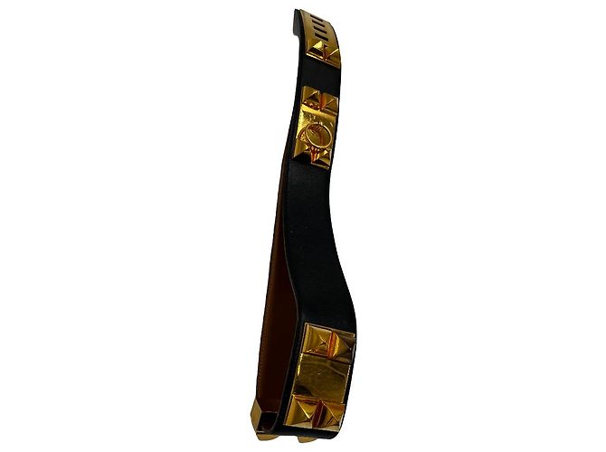 Hermès Hermes Collier de Chien Gürtel Leder Breit Schwarz - Ansicht 4