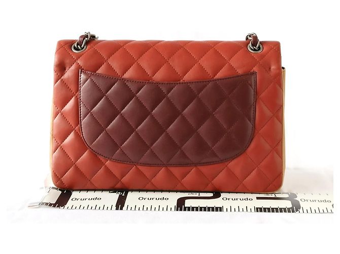 Chanel Paris-Edinburgh Flap Quilted Calfskin Medium Rosso - vista 2