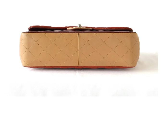 Chanel Paris-Edinburgh Flap Quilted Calfskin Medium Rosso - vista 5