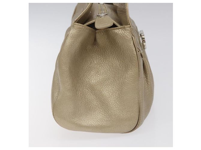 Borsa Tote Salvatore Ferragamo Gancini Zip in pelle Medium D'oro - vista 3