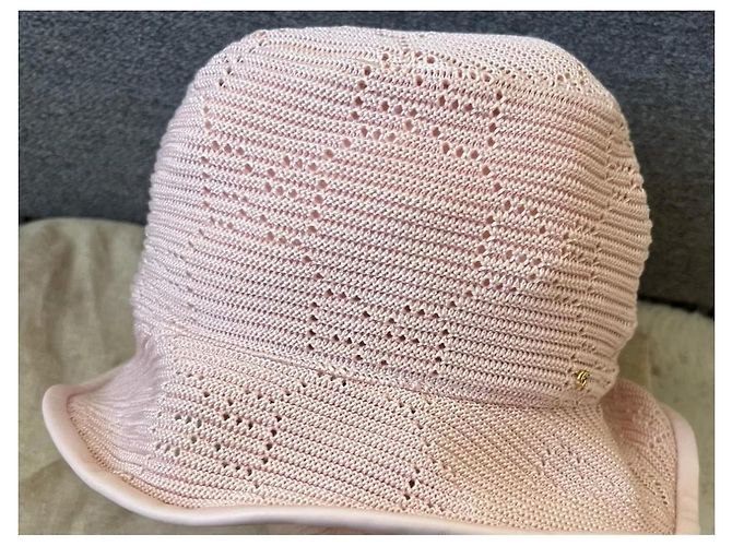 Gucci Cappello bucket in crochet rosa - vista 10