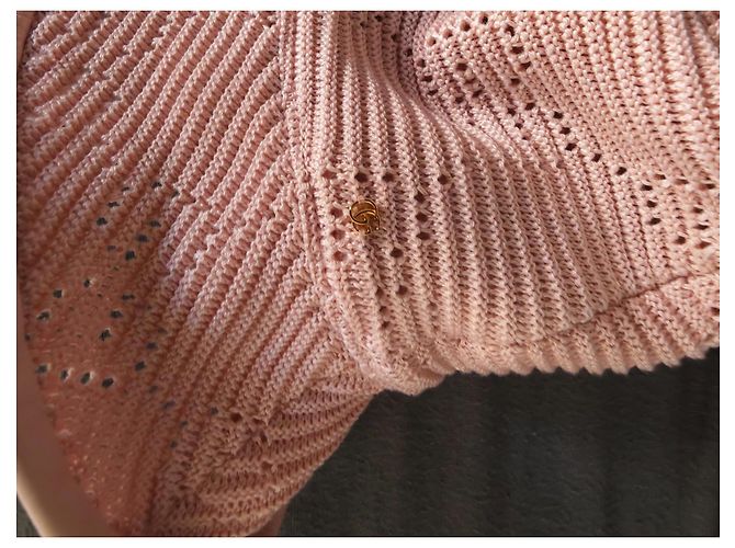 Gucci Cappello bucket in crochet rosa - vista 7