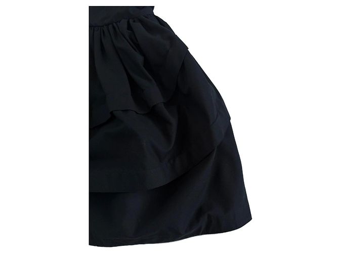 Alaïa schwarzes One-Shoulder-Kleid mit Volants - Ansicht 5