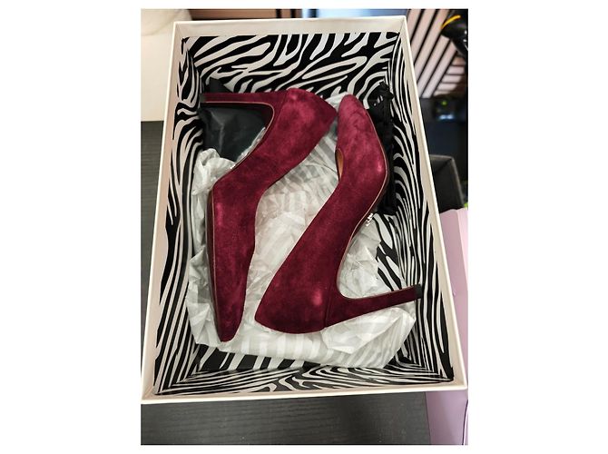 Free Lance Forel 7 Décolleté in camoscio bordeaux Bordò - vista 12