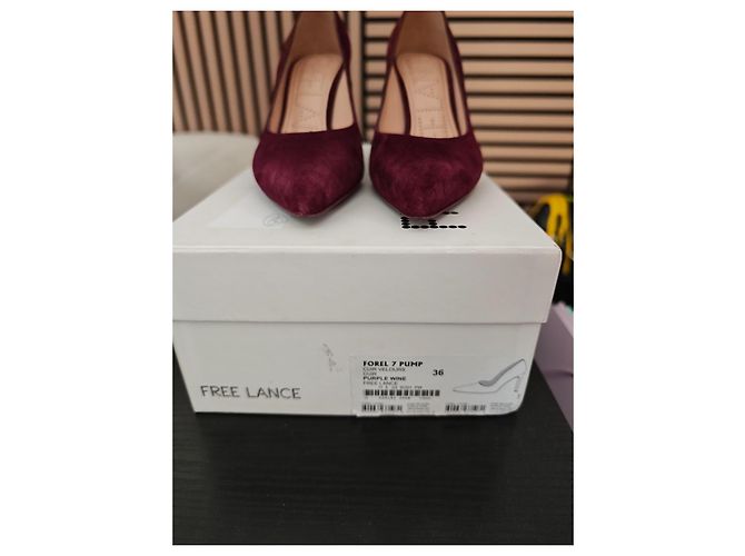 Free Lance Forel 7 Décolleté in camoscio bordeaux Bordò - vista 3
