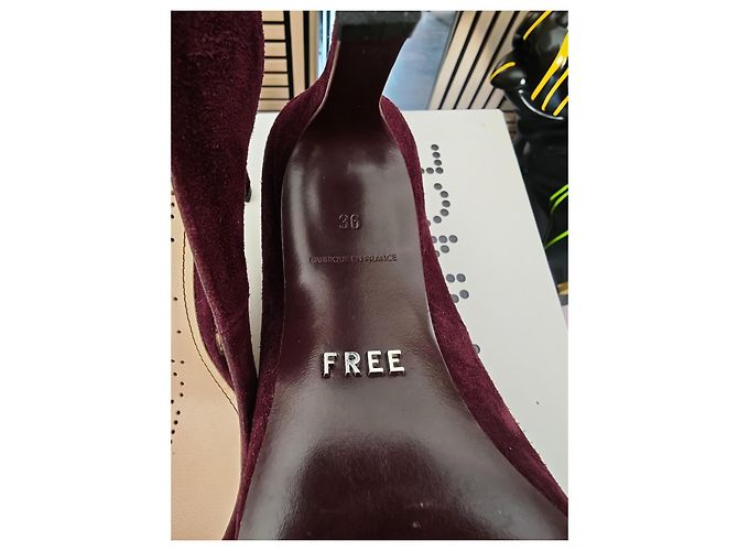 Free Lance Forel 7 Décolleté in camoscio bordeaux Bordò - vista 7