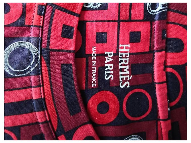 T-shirt Hermès con stampa geometrica Rosso Blu scuro - vista 6