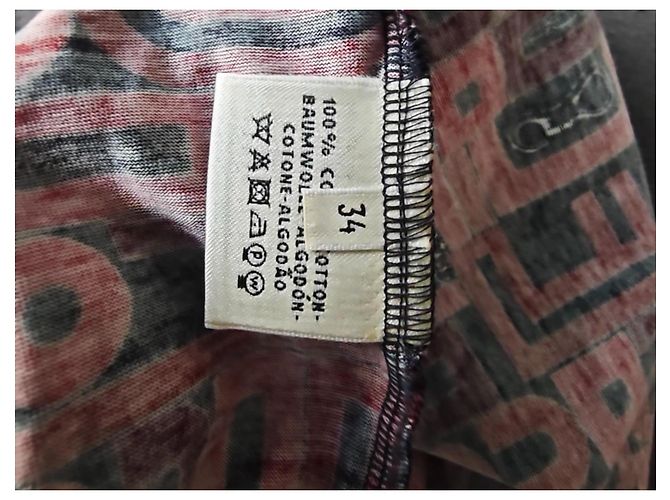 T-shirt Hermès con stampa geometrica Rosso Blu scuro - vista 7