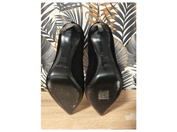 Saint Laurent Décolleté a punta in velluto nero - vista 6