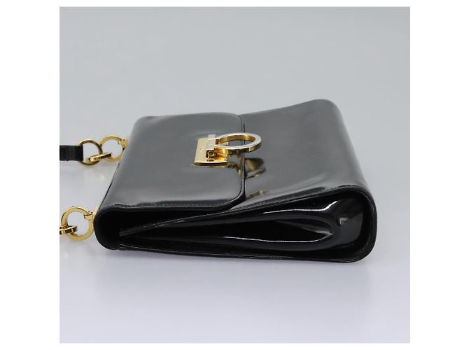 Salvatore Ferragamo Gancini Flap in vernice Nero - vista 3