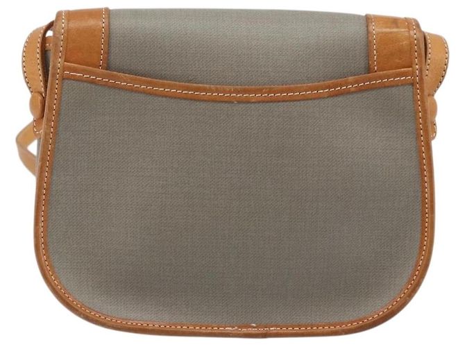 Borsa a tracolla Christian Dior CD in tela e pelle Marrone - vista 2
