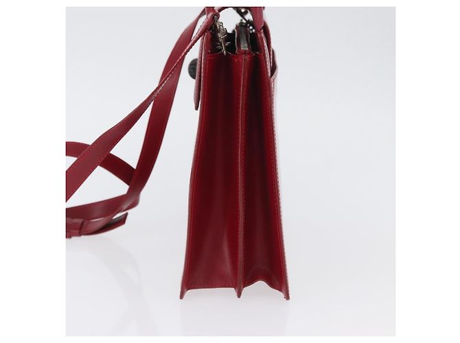 Bulgari Bvlgari Top Handle in pelle Rosso - vista 3