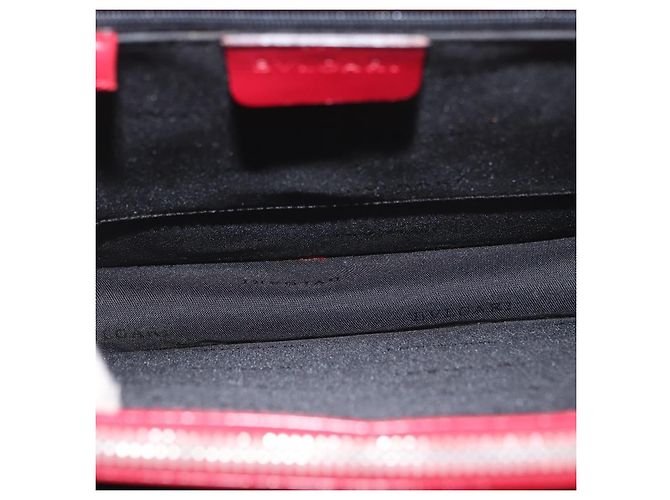Bulgari Bvlgari Top Handle in pelle Rosso - vista 5