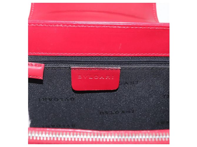 Bulgari Bvlgari Top Handle in pelle Rosso - vista 6