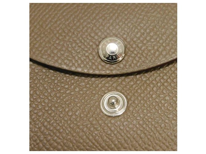 Hermès Monedero Calvi Duo Hermes Gris Gris pardo - vista 12