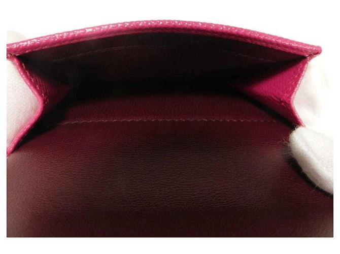 Bulgari Bvlgari Tri-Fold Wallet aus rosa Leder Pink - Ansicht 13