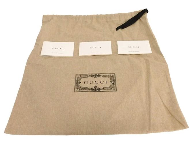 Clutch Gucci in lino beige - vista 12