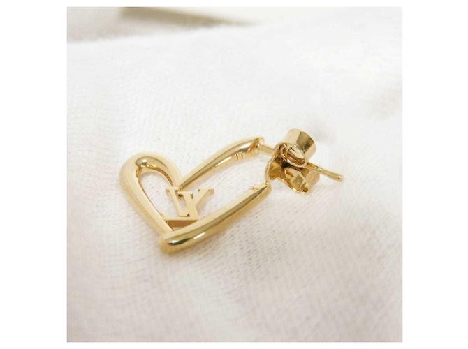 Orecchini Louis Vuitton Heart Falling in Love PM Gold Stud D'oro - vista 10