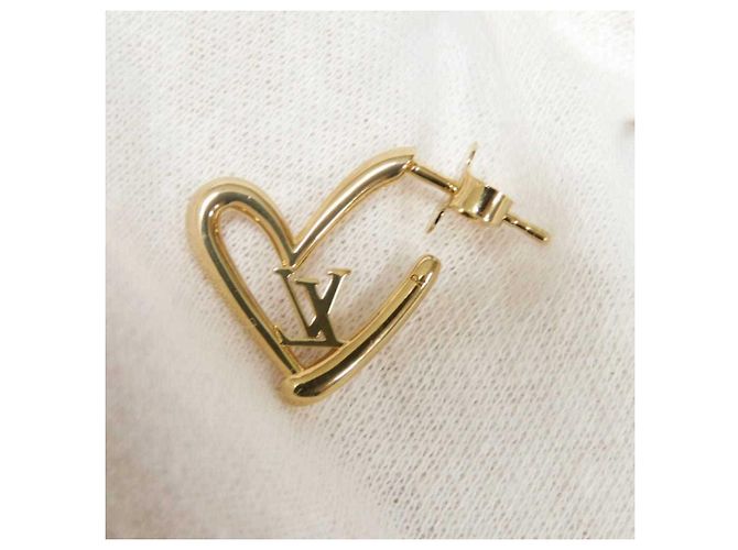 Orecchini Louis Vuitton Heart Falling in Love PM Gold Stud D'oro - vista 11