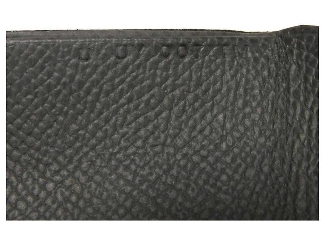 Hermès Monedero Calvi Duo Hermes Gris antracita Damier ebene - vista 12