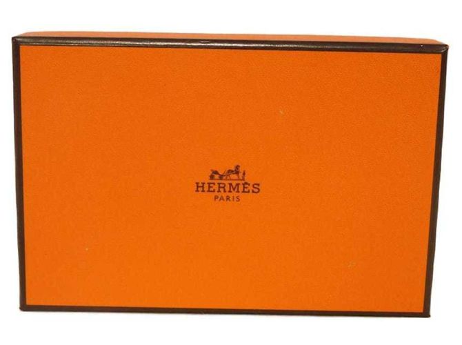 Hermès Monedero Calvi Duo Hermes Gris antracita Damier ebene - vista 15