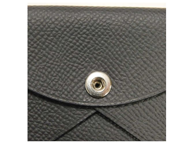 Hermès Monedero Calvi Duo Hermes Gris antracita Damier ebene - vista 7