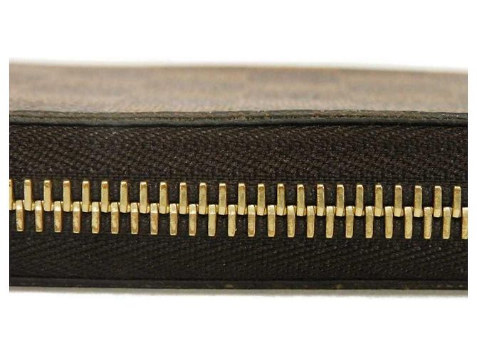 Louis Vuitton Zippy Wallet aus Damier Canvas Braun Damier ebene - Ansicht 18
