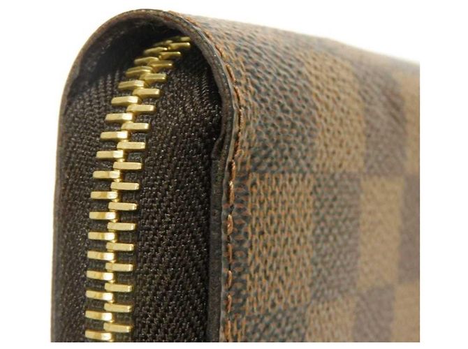 Louis Vuitton Zippy Wallet aus Damier Canvas Braun Damier ebene - Ansicht 19