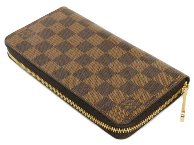 Louis Vuitton Zippy Wallet aus Damier Canvas Braun Damier ebene - Ansicht 4