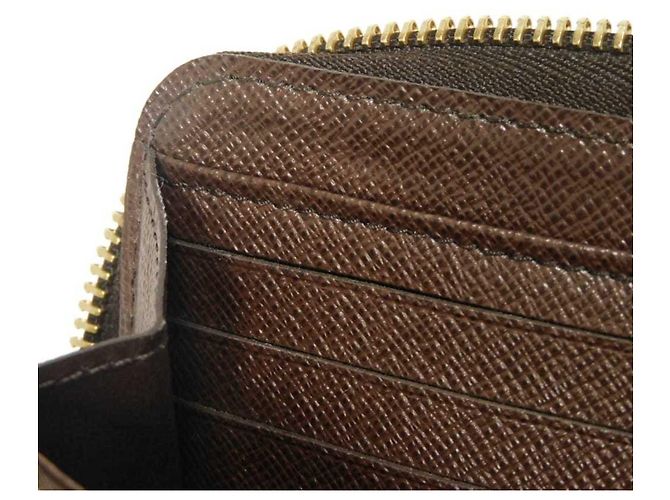 Louis Vuitton Zippy Wallet aus Damier Canvas Braun Damier ebene - Ansicht 9
