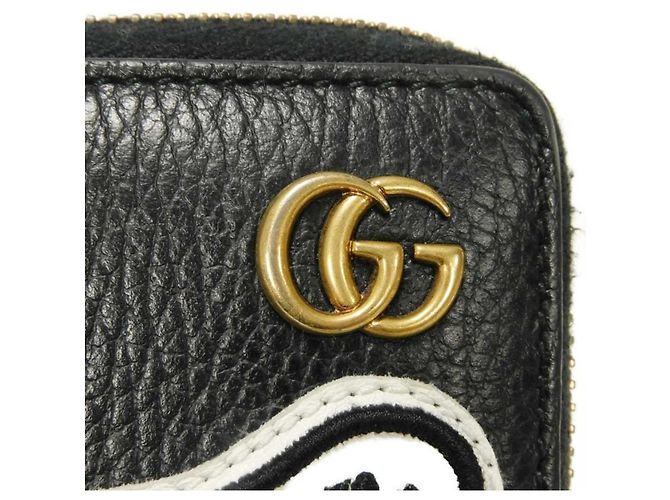 Portafoglio con zip Gucci GG Marmont Courier Nero - vista 16