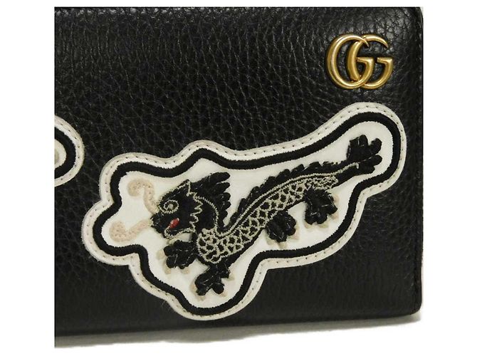 Portafoglio con zip Gucci GG Marmont Courier Nero - vista 18