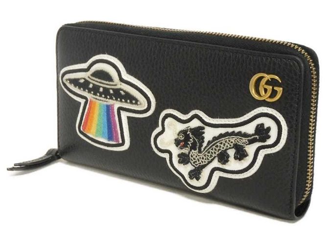 Portafoglio con zip Gucci GG Marmont Courier Nero - vista 2