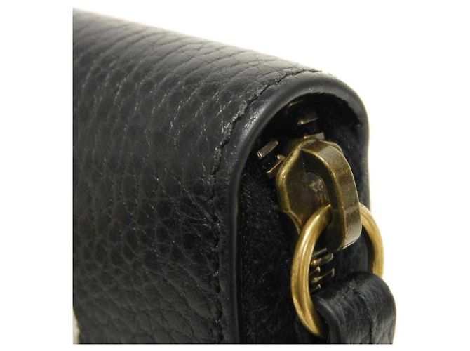 Portafoglio con zip Gucci GG Marmont Courier Nero - vista 24