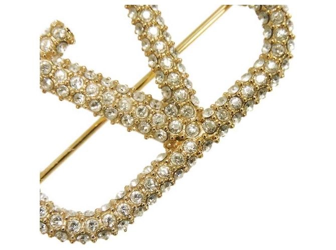 Broche V Logo chapado en oro Valentino - vista 12